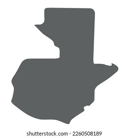 Guatemala - mapa de silueta gris liso de la zona del país. Simple ilustración vectorial plana.