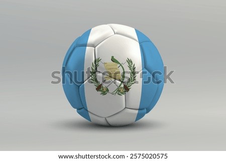 Guatemala soccer ball featuring the national flag design on a gray background
