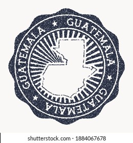 Guatemala stamp. Travel rubber stamp with the name and map of country, vector illustration. Can be used as insignia, logotype, label, sticker or badge of the Guatemala.