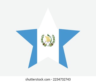 Guatemala Star Flag. Guatemalan Star Shape Flag. Republic of Guatemala Country National Banner Icon Symbol Vector Flat Artwork Graphic Illustration svg