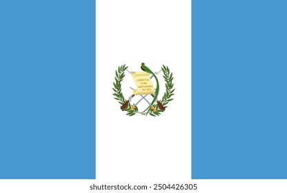 Guatemala vector flag. Accurate dimensions and official colors. This file is suitable for digital editing and printing of any size.