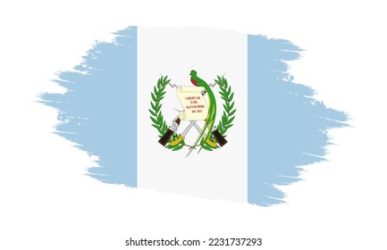 Bandera vectorial de Guatemala. Agarra la bandera de Guatemala. Bandera de Guatemala con textura gruesa. Ilustración del vector