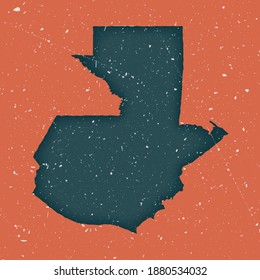 Guatemala vintage map. Grunge map of the country with distressed texture. Guatemala poster. Vector illustration.