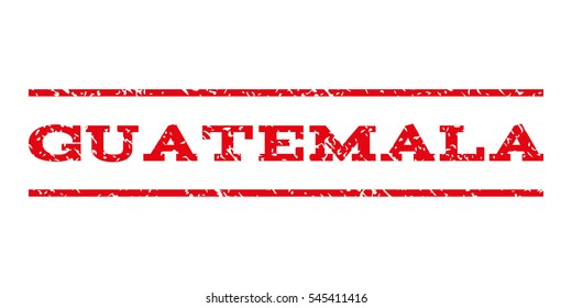 Guatemala watermark stamp. Text caption between horizontal parallel lines with grunge design style. Rubber seal stamp with unclean texture.