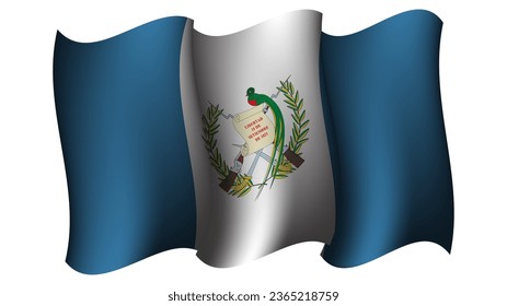 guatemala waving flag design vector illustration suitable for element on poster design, template and social media post design