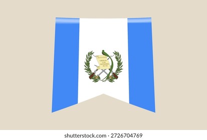 Guatemalan Flag Vector Banner Hanging Proudly for a National Holiday or Independence Day Celebration with Patriotic Pride..