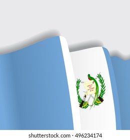 Guatemalan waving Flag. Vector illustration.