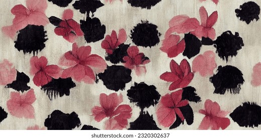 Flor de guayaba ikat tribal boho ata los colores de la mueca flor papel de pared sin costura. Motif étnica hecha a mano bello arte Ikat. Arte de fondo étnico abstracto floral rosa. 