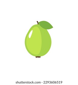 Guava fruit cartoon vector on a white background