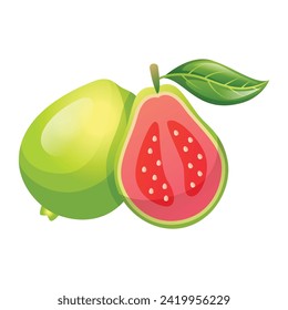 Guava fruit icon design. Fresh fruit