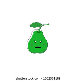 Guava fruit icon. fruit expression icon. pattern material. Vector illustration