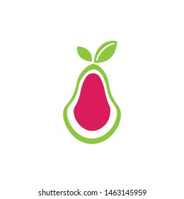  guava fruit icon logo design