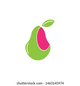  guava fruit icon logo design
