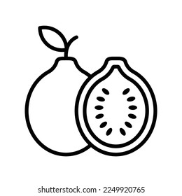 guava fruit icon vector design template in white background