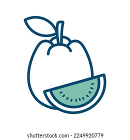guava fruit icon vector design template in white background