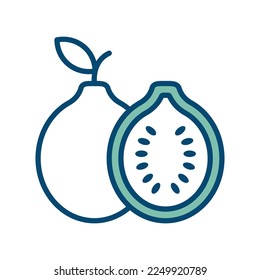 guava fruit icon vector design template in white background
