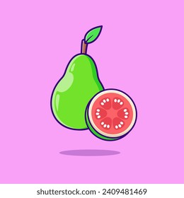 Guava Fruit Illustration, Vector, Isolated, Icon