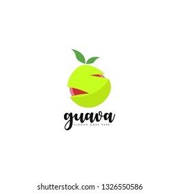 Guava Fruit Logo Design Template