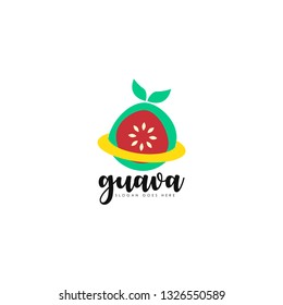 Guava Fruit Logo Design Template