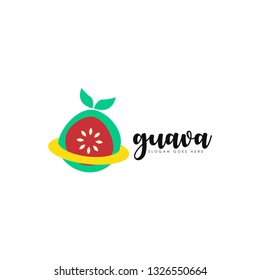 Guava Fruit Logo Design Template