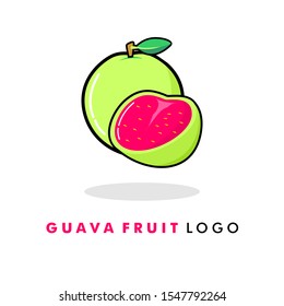 guava fruit logo. vector illustration