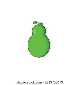 Guava fruit logo vector template. Guava in flat style. Guava icon. Guava and Healthy Fruit design with modern style. Vector illustration