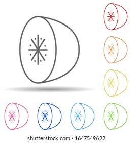Guava fruit in multi color style icon. Simple thin line, outline vector of fruit icons for ui and ux, website or mobile application