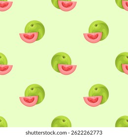 Guava fruit pattern background design