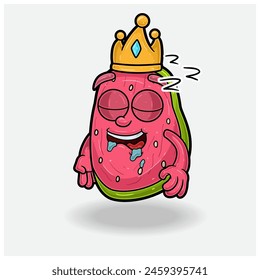 Guava Fruit With Sleep expression. Mascot cartoon character for flavor, strain, label and packaging product. Vector Illustration