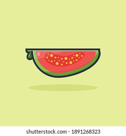 guava fruit slice illustration design