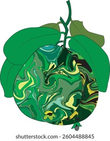 guava fruit vector art on a white background