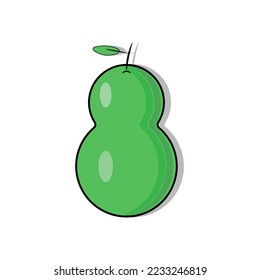 Guava. Grüne Symboldesign, Vektorgrafik