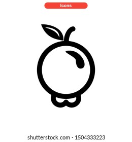guava icon isolated sign symbol vector illustration - high quality black style vector icons
