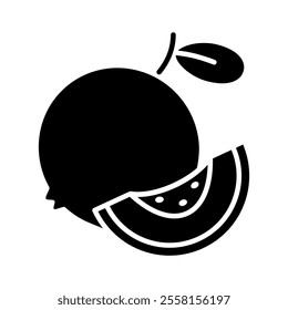 Guava icon outline Fruit isolate illustration vector