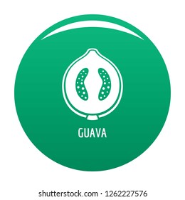 Guava icon. Simple illustration of guava vector icon for any design green