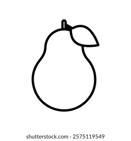 guava icon Simple outline illustration