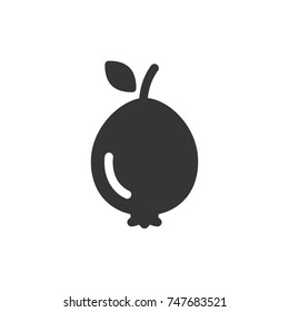 guava icon vector. guava icon glyph style