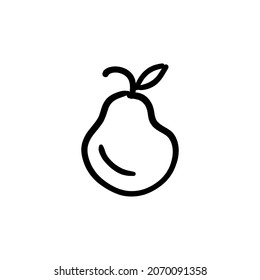 icono de guayaba en vector. Logotipo - Doodle