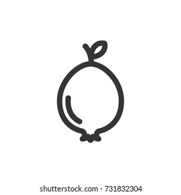 Guava Icon Vector. Guava Outline Style Design