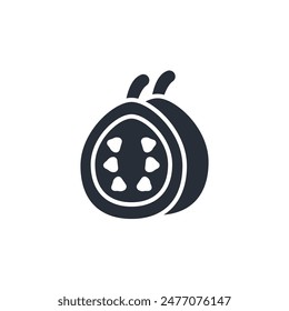 guava icon. vector.Editable stroke.linear style sign for use web design,logo.Symbol illustration.