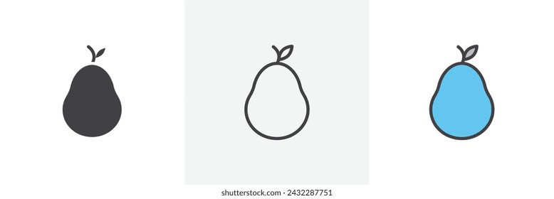 Guava Isolated Line Icon Stil Design. einfache Vektordarstellung