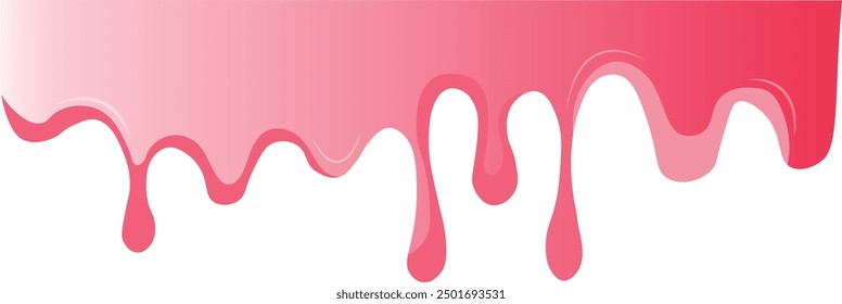 Guava Liquid Splash Illustration with Gradient Color Cartoon Design. Isolated on White Background