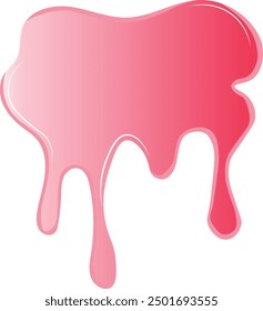 Guava Liquid Splash Illustration mit Farbverlauf Cartoon Design. einzeln auf weißem Hintergrund