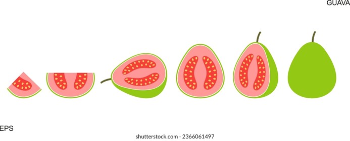Guava logo. Isolated guava on white background