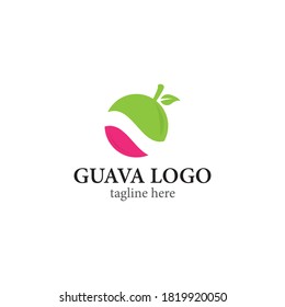 Diseño de icono vectorial de plantilla de logotipo de guayaba