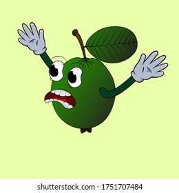 guava mascot for advertising and icon