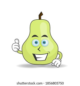 Guava mascot character with smile expression. vector illustration