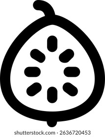 Guava red Slice outlined icon design style