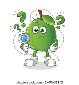 guava searching illustration. character vector