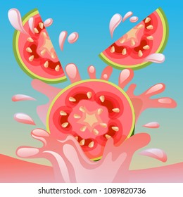 Guava Splash Vector